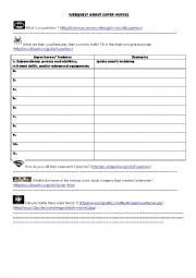 English Worksheet: Webquest about superheroes