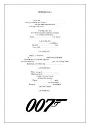 English Worksheet: Skyfall - song lyrics