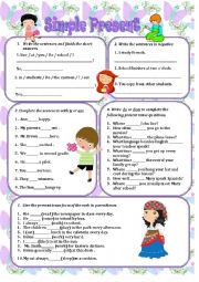 English Worksheet: Present Simple