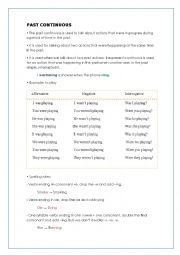 English Worksheet: Past continuous