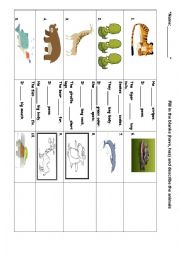 English Worksheet: Describe Animals (have, has)