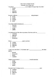 English Worksheet: Class Clown By Johanna Hurwitz