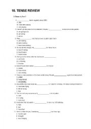 English Worksheet: Tenses Review