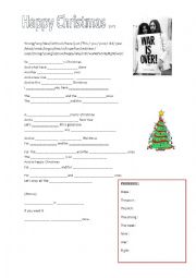 English Worksheet: So this is Christmas