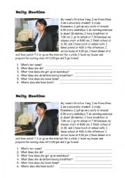 English Worksheet: Daily Routine