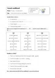 English Worksheet: First and Second Conditionals