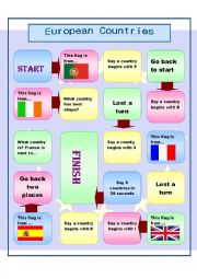 English Worksheet: European Countries