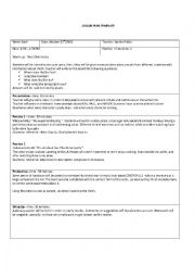 English Worksheet: LESSON PLAN