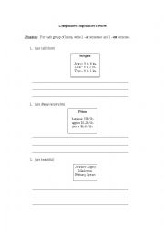 English Worksheet: Comparative Practice