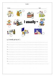 English Worksheet: I Usually