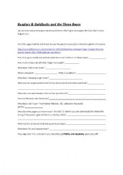 English Worksheet: Burglars & Goldilocks