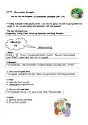 English Worksheet: Conversation Strategies