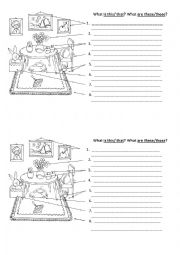 English Worksheet: This/that, these/those + articles