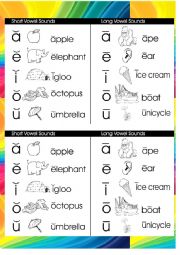 English Worksheet: Long and Short Vowel Sound