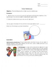 English Worksheet: Kaleidocope Worksheet