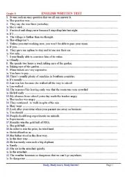 English Worksheet: writing