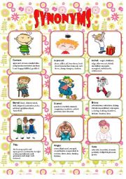 English Worksheet: Synonyms