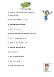 English Worksheet: HORRID HENRY