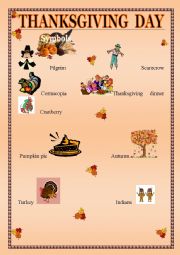 English Worksheet: Thanksgiving