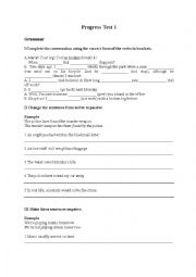 English Worksheet: Progress test Grammar 