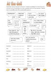 English Worksheet: At the Deli