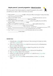 English Worksheet: present simple and progressive mixed exercise