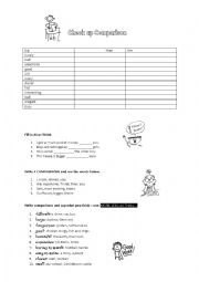 English Worksheet: Check up comparison