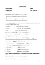 English Worksheet: REPASO DE COMPARATIVOS Y SUPERLATIVOS