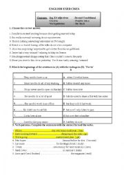 English Worksheet: ENGLISH EXERCISES