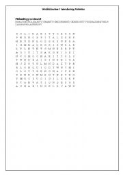 English Worksheet: philanthropy wordsearch module 2 section1 third form tunisian pupils