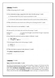 English Worksheet: Mid term test for 2nd form