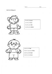 English Worksheet: Clothing Identification