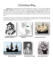 English Worksheet: Columbus Day