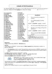 English Worksheet: the gerund after preposition