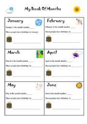 English Worksheet: months of the year