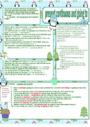 English Worksheet: Present Continuous vs Be Going To 