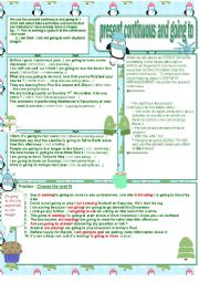 English Worksheet: Present Continuous vs Be Going To 