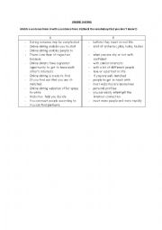 English Worksheet: Online dating