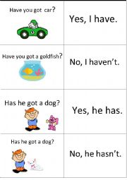 English Worksheet: practice short answers of have got