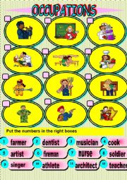 English Worksheet: occupations,job