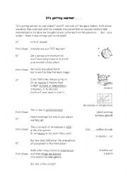 English Worksheet: Reading about global warming