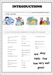 English Worksheet: Introductions