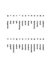 The alphabet