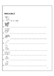 English Worksheet: what is this?