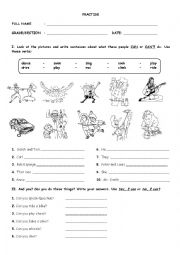 English Worksheet: CAN CANT SHOULD SHOULDNT 