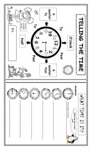 English Worksheet: Telling the time