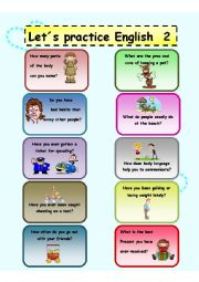 Let´s parctice English ( speaking cards 2)