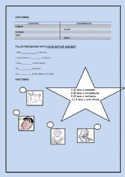 English Worksheet: illnesses,clocks,introducing yourself,countries nationalities