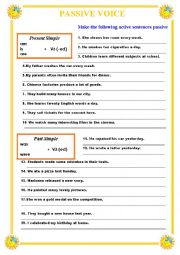 English Worksheet: Passive Voice