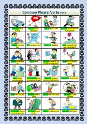 English Worksheet: Common Phrasal verbs Part 2